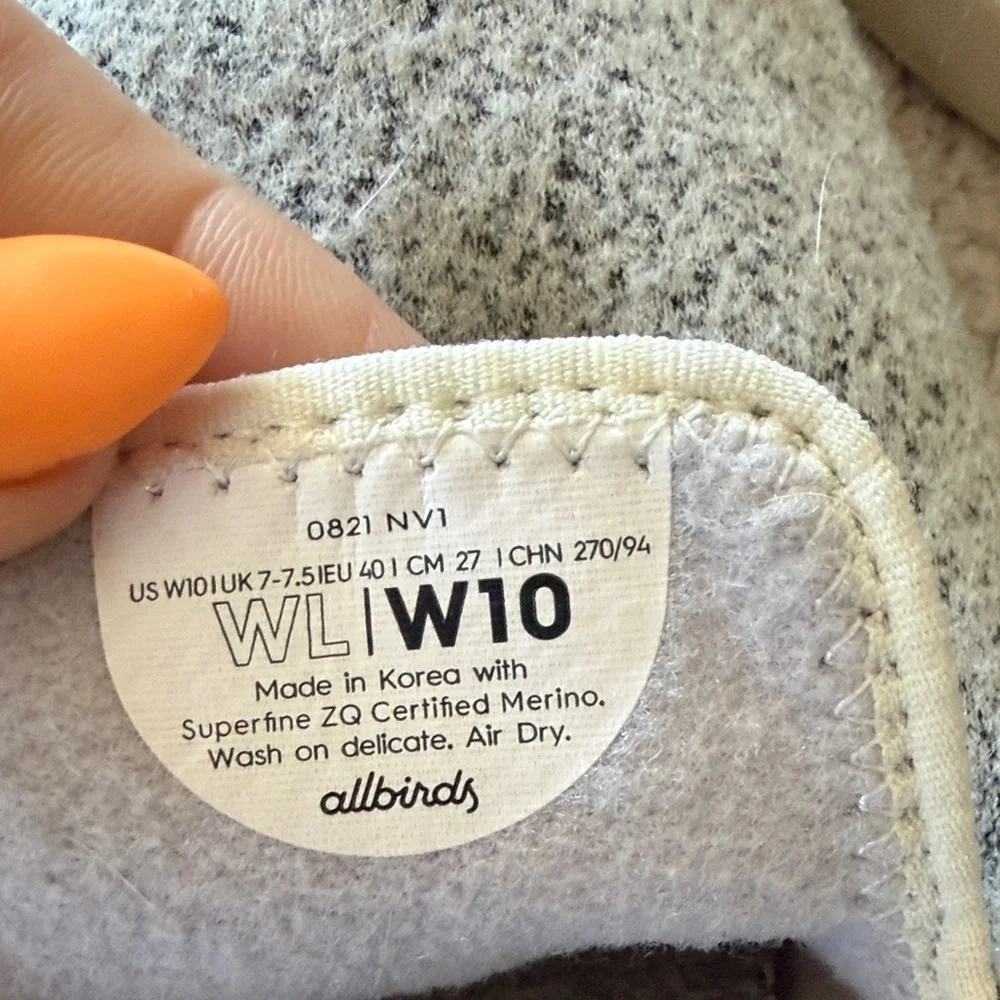 Allbirds Gray Women's Flats Slip On’s 10